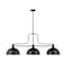 Z-Lite Melange Billiard, 3-Light, 13 In.W x 51.25 In.L x 21.5 In.H, Matte Black/Matte Black 725-3MB-D13MB - alternate 6